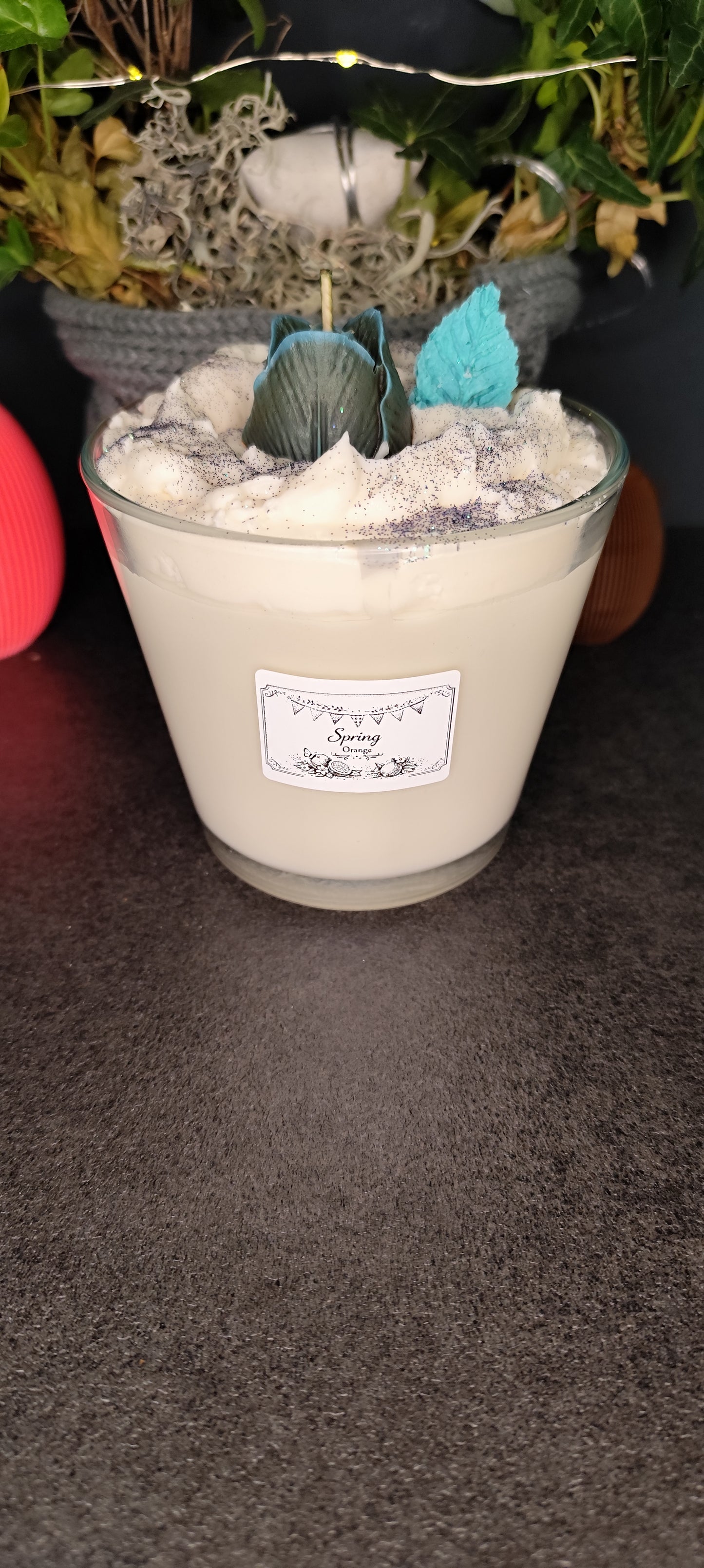 XXL Soy Wax Candle "Spring" with Tulip – Hand-Poured & Vegan