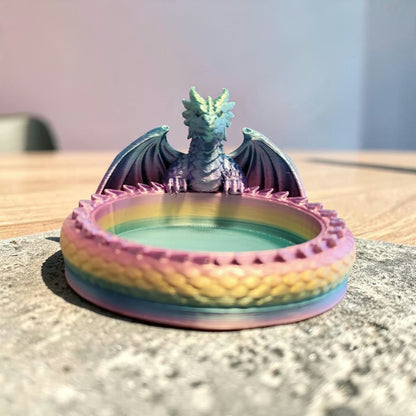 Zauberhafte Drachenschale – 3D-gedruckte Dekoschale mit Drache in Wunschfarbe