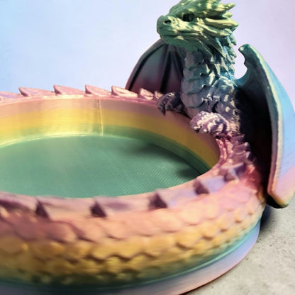 Zauberhafte Drachenschale – 3D-gedruckte Dekoschale mit Drache in Wunschfarbe