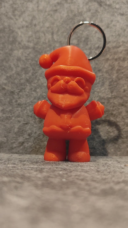 Santa Claus Fidget Toy 3D Printed Keychain Fidget Bag Pendant