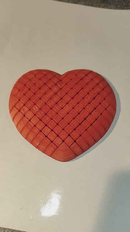 Flexibles 3D-gedrucktes Herz aus PLA | Wunschfarbe | Body3D