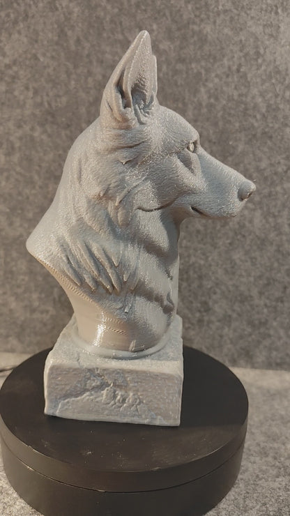 Guardian of Loyalty – 3D-printed German Shepherd bust